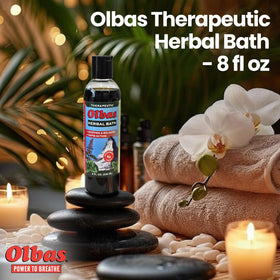 Olbas being poured into hand to show texture and concentrated formula