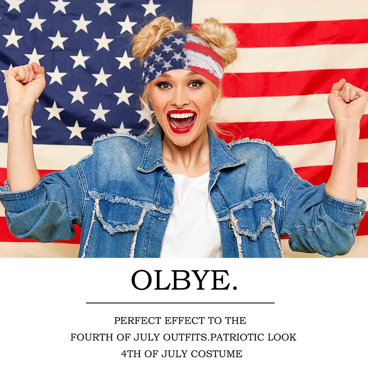 Olbye headband worn by model outdoors offering secure hair hold at events