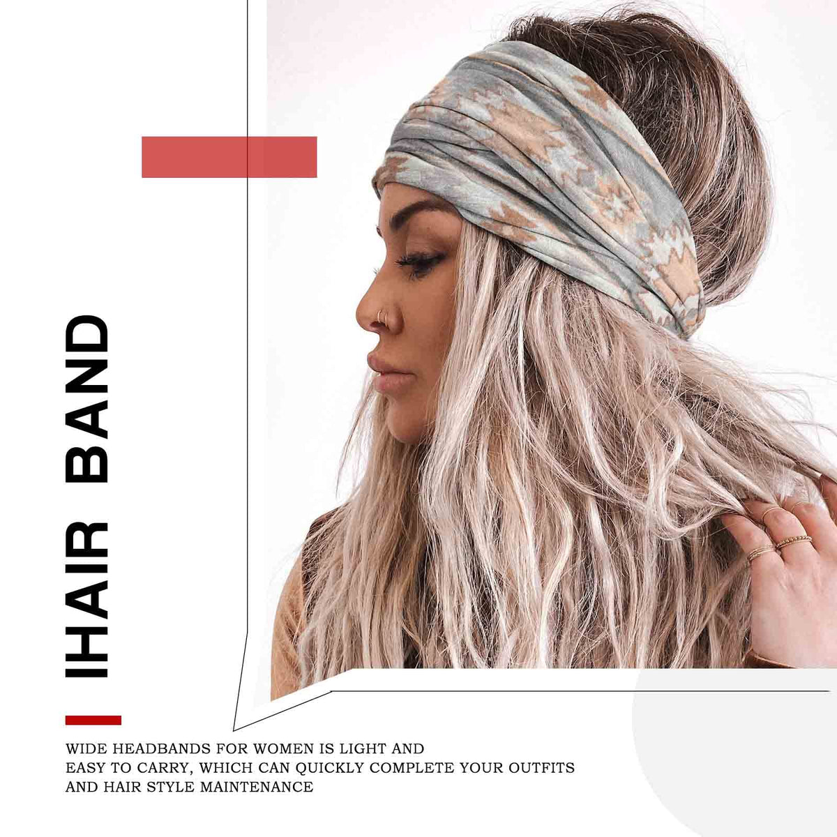 Olbye headband beside ruler, clear size reference for fit