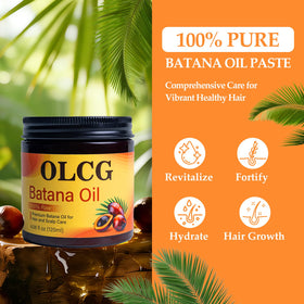 OLCG Batana oil paste texture close-up highlighting creamy nutrient-rich consistency