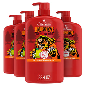 Old Spice Bearglove front packaging shows bold label and scent