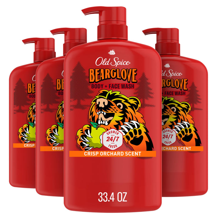 Old Spice Bearglove front packaging shows bold label and scent