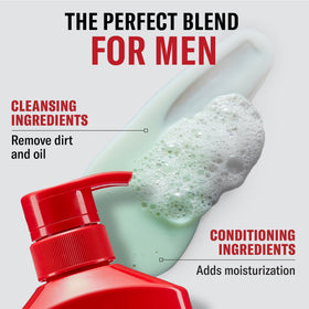 Old Spice in-shower application demonstrating quick one-step use