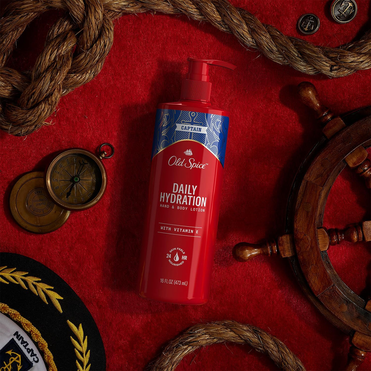 Old Spice bottles on bathroom shelf showing convenience for daily routine