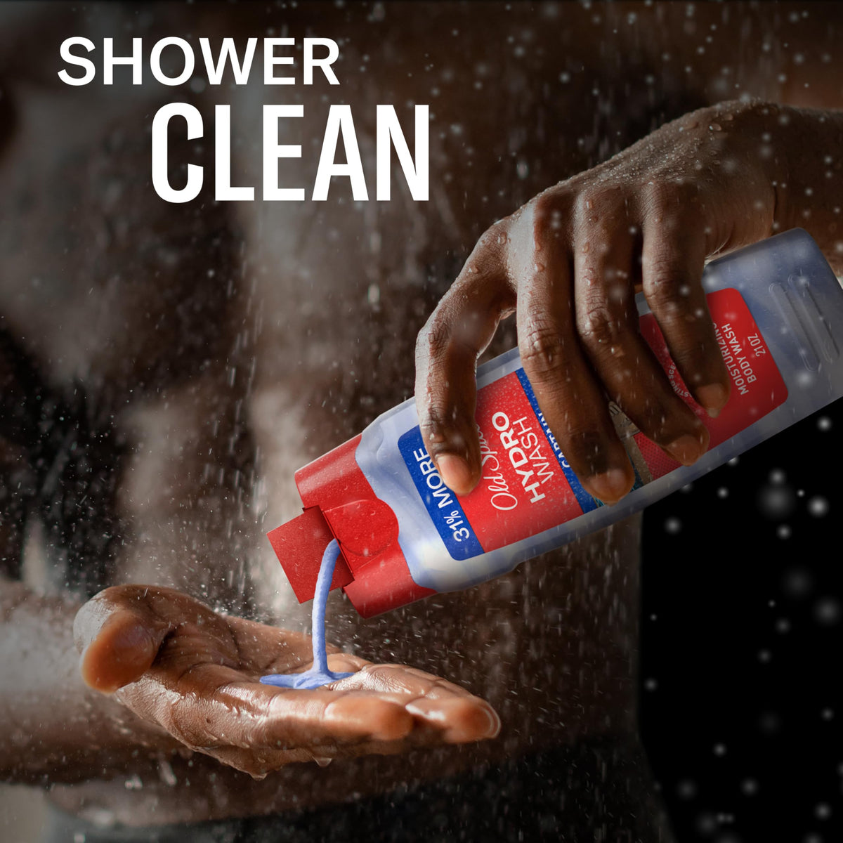Old Spice Captain four-pack display illustrating value and convenience