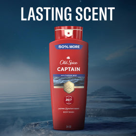 Old Spice Captain paired with deodorant and shampoo to create signature scent