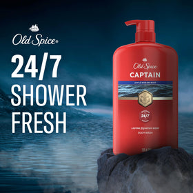 Old Spice Captain texture lather on hand demonstrating rich foam and effective cleansing benefit