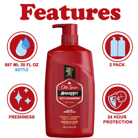 Old Spice Swagger cedarwood-lime lather closeup demonstrating rich foam and clean feel