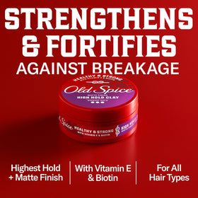 Old Spice clay being rubbed between hands for smooth application and even distribution