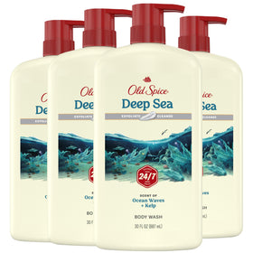 old spice front packaging showing 30 oz bottle and bold branding for convenience