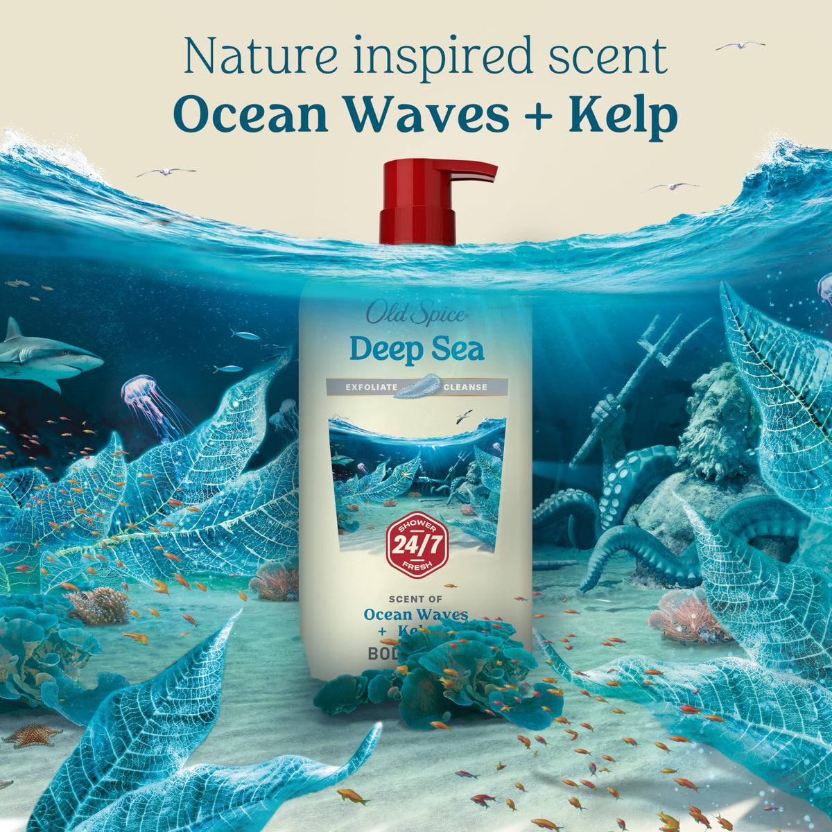 old spice four-bottle multipack arranged for bulk purchase and household value