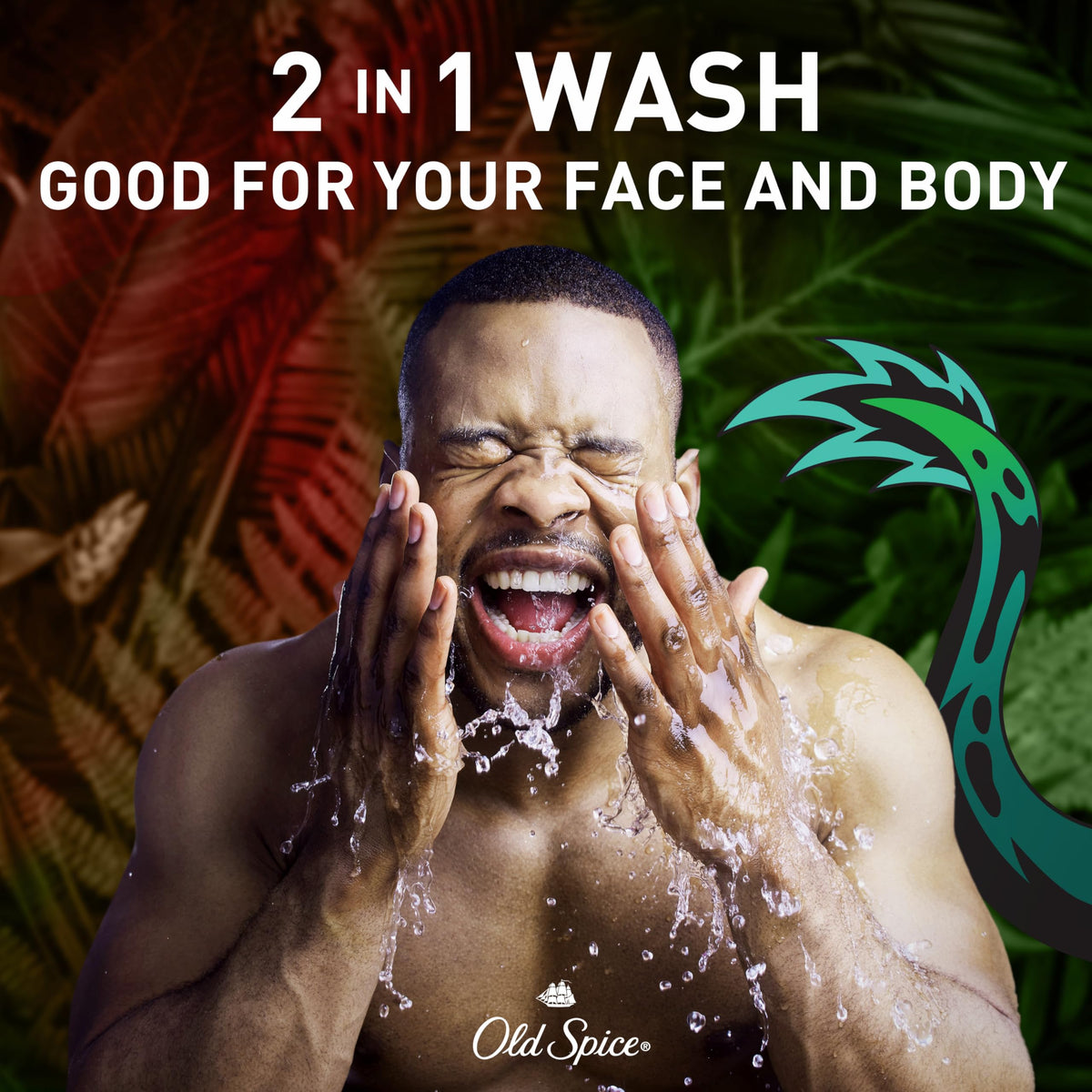 Old Spice Dragonblast close-up label displaying ingredients and product clarity