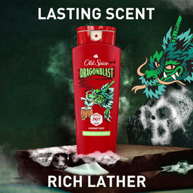 old spice size comparison next to hand showing generous 24 oz volume benefit