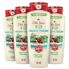 Old Spice Fiji front packaging showing bottle and tropical branding for easy identification