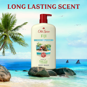 Old Spice Fiji in shower scene illustrating refreshing daily routine