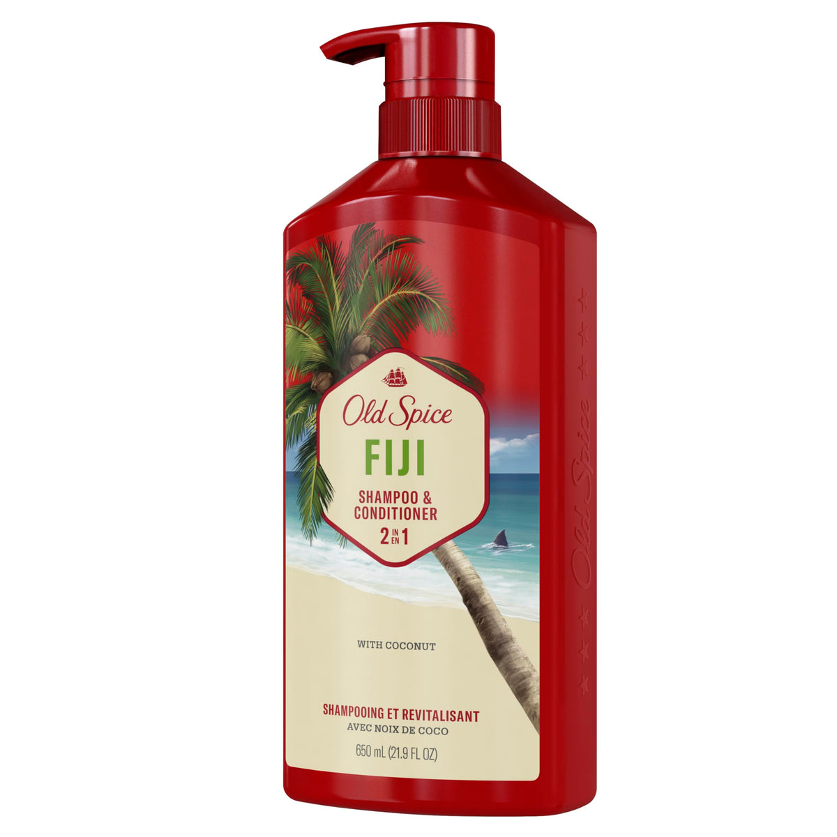 Old Spice Fiji scent inspiration with coconut and wood showing fragrance notes