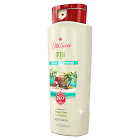 Old Spice Fiji in shower setting being used, showing fresh scent and quick rinse benefit