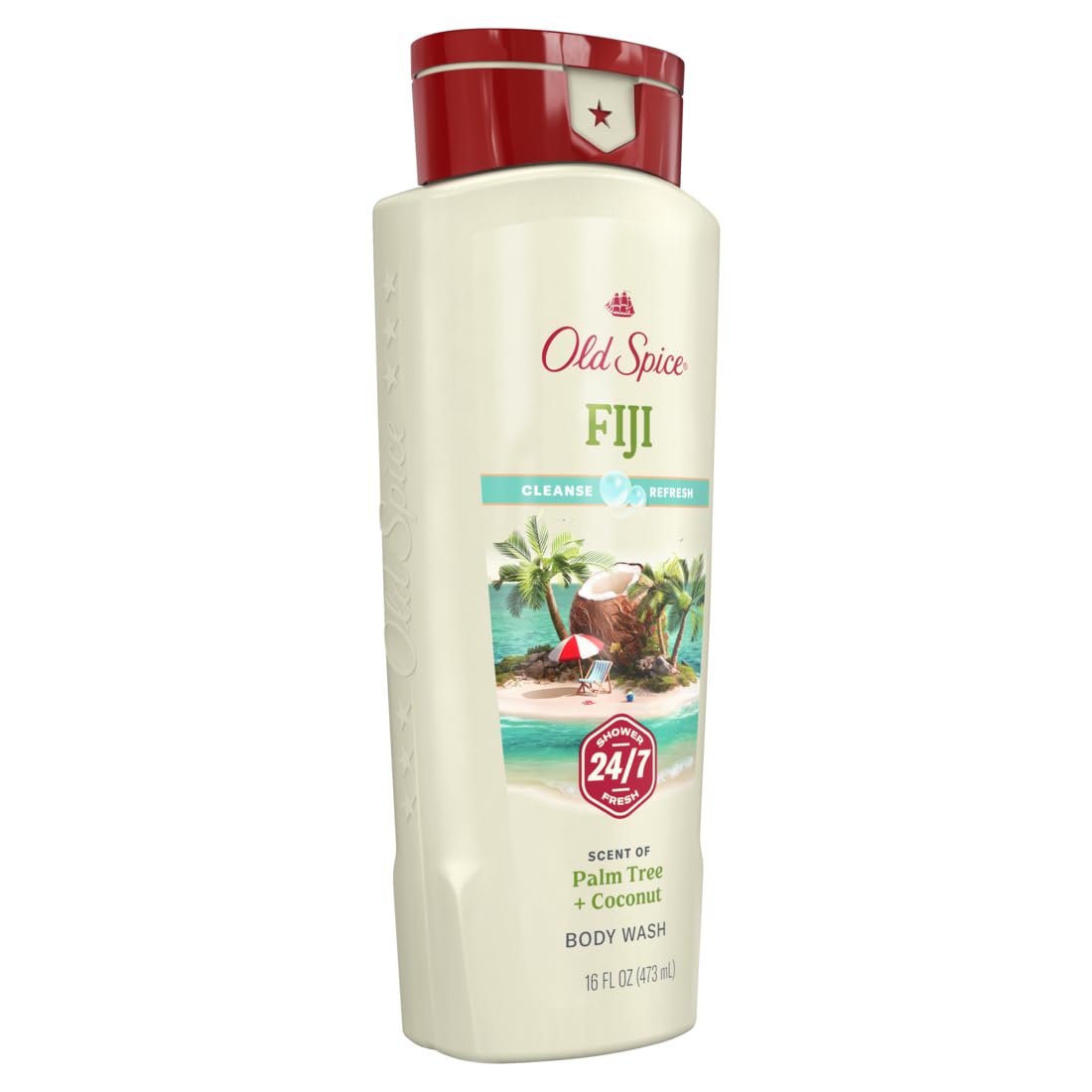 Old Spice Fiji shower gel lather close-up showing creamy foam for deep cleaning
