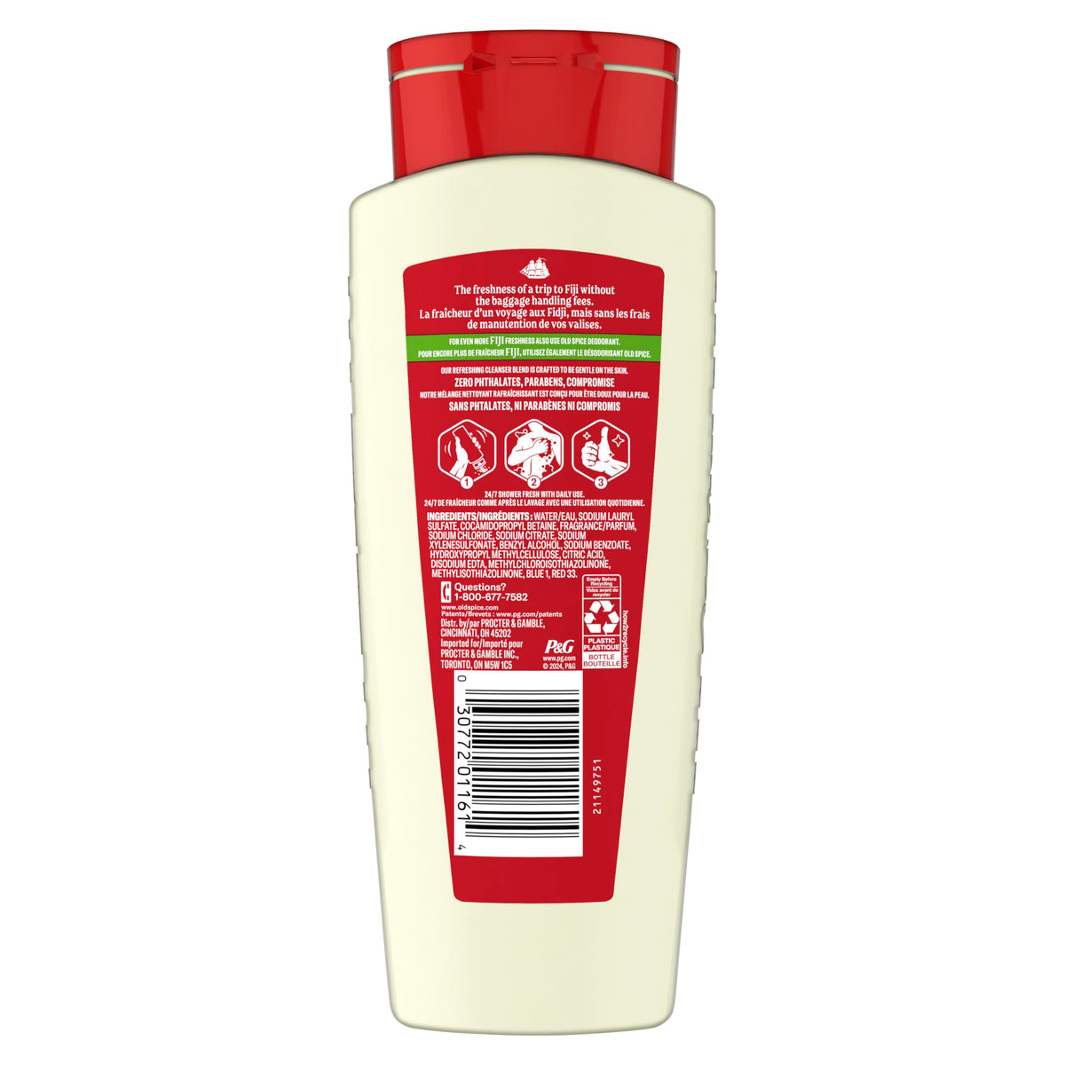 Old Spice Fiji bottle in gym bag portraying portable freshness after workouts