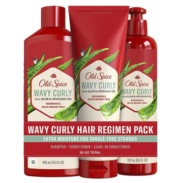 Old Spice front packaging set showing bottles and tubes for easy identification and routine setup