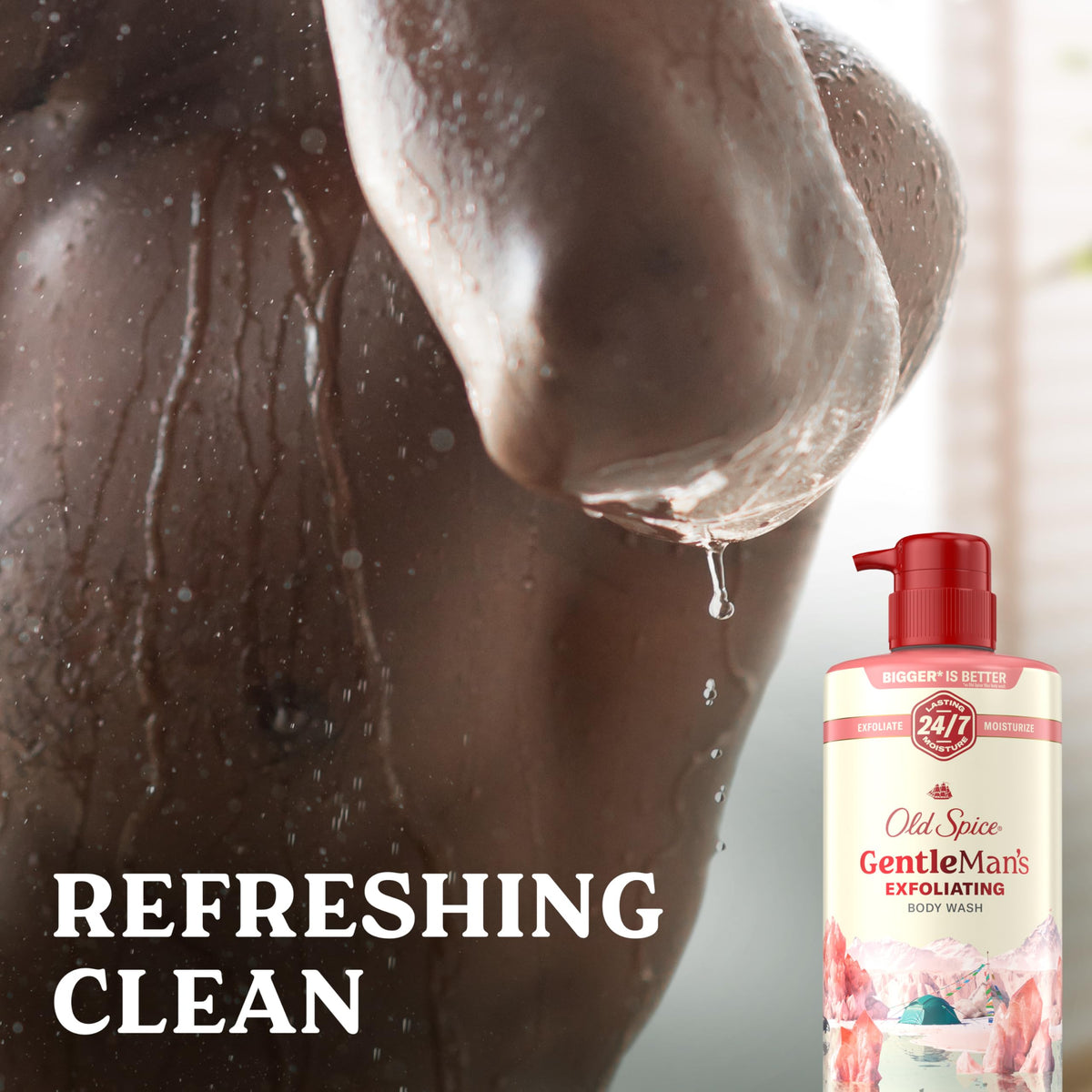 Old Spice GentleMan's Himalayan Sea Salt scent concept conveying fresh escape