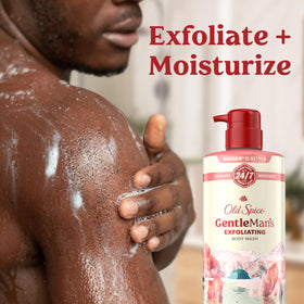 Old Spice GentleMan's creamy lather texture demonstrating gentle hydration