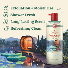 Old Spice GentleMan's pump dispensing creamy wash texture that moisturizes the skin