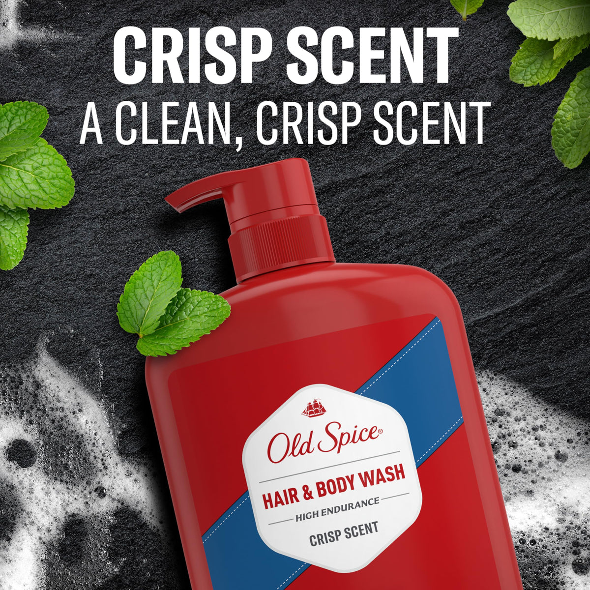 Old Spice in-shower lifestyle scene showing quick routine benefit