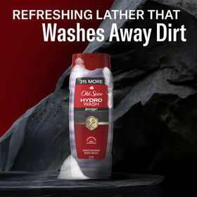 Old Spice bottle beside everyday items to show 21 oz scale and value