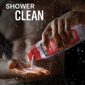 Old Spice Hydro Wash next to Old Spice deodorant to show scent layering benefit