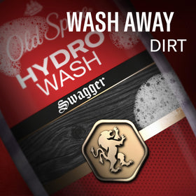 Old Spice Hydro Wash cream-to-foam texture close-up highlighting moisturizing formula