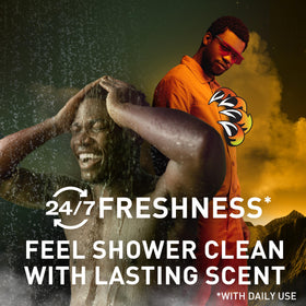 Old Spice ingredients label displaying formulation benefits for skin