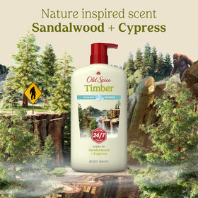 Old Spice ingredient callout for vitamin B3 supporting gentler daily cleansing