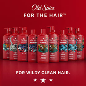 Old Spice Krakengard man using in shower demonstrating fast one-step routine