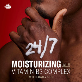 Old Spice label close-up displaying Vitamin B3 Complex and scent