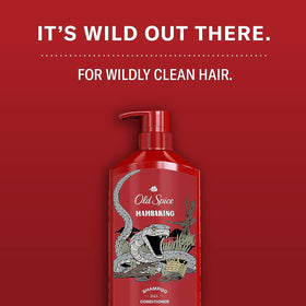 Old Spice MambaKing bottle close-up showing fragrance and barber-inspired detail