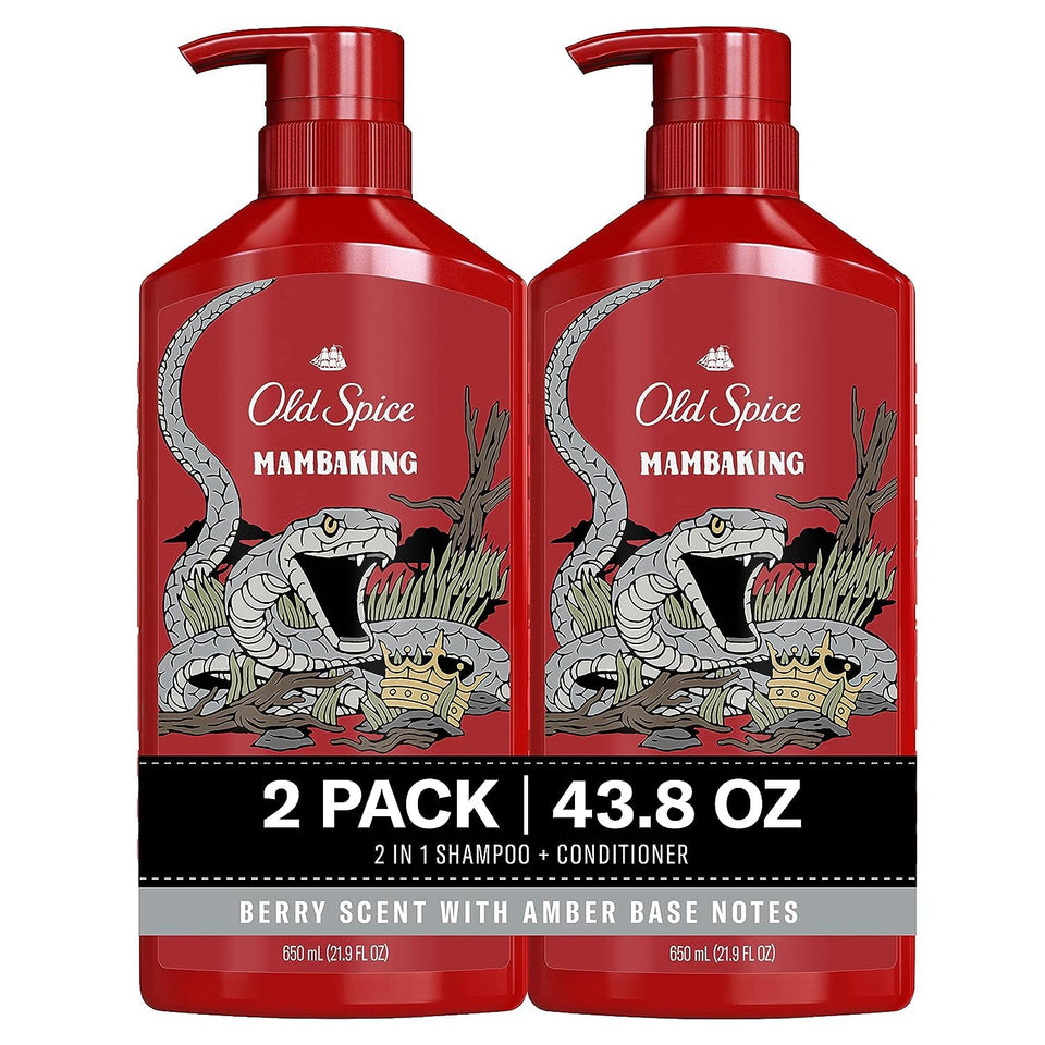 Old Spice MambaKing front packaging showing bold label and size benefit