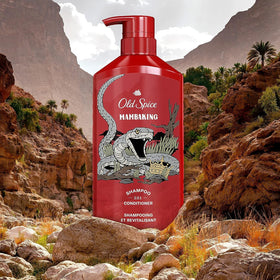 Old Spice MambaKing twin pack size comparison showing long-lasting supply