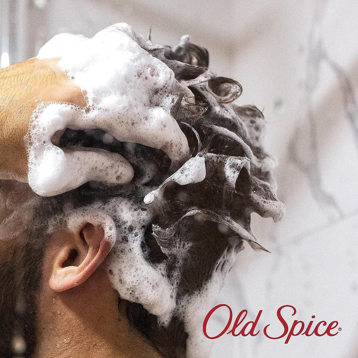 Old Spice MambaKing lather texture close-up demonstrating smooth conditioning