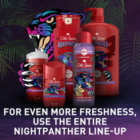 Old Spice NightPanther evening routine lifestyle conveying warm long‑lasting scent