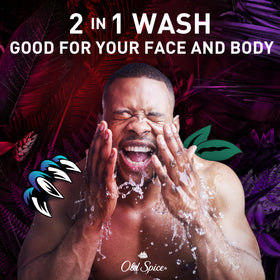 Old Spice NightPanther creamy lather texture demonstrating rich foam