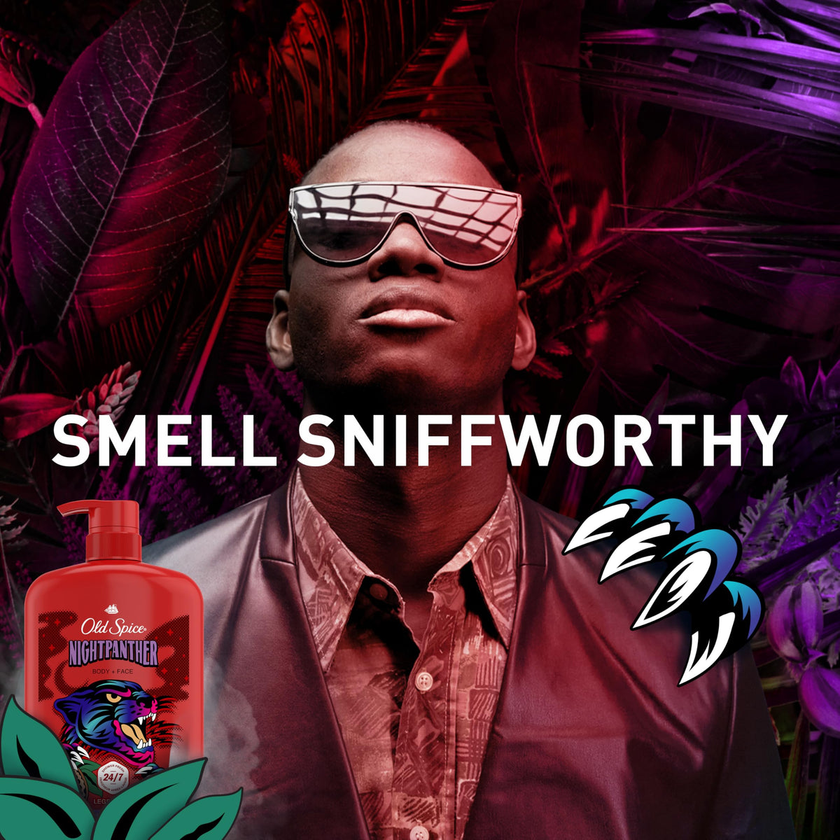 Old Spice NightPanther placed with a grooming kit to illustrate streamlined morning routine