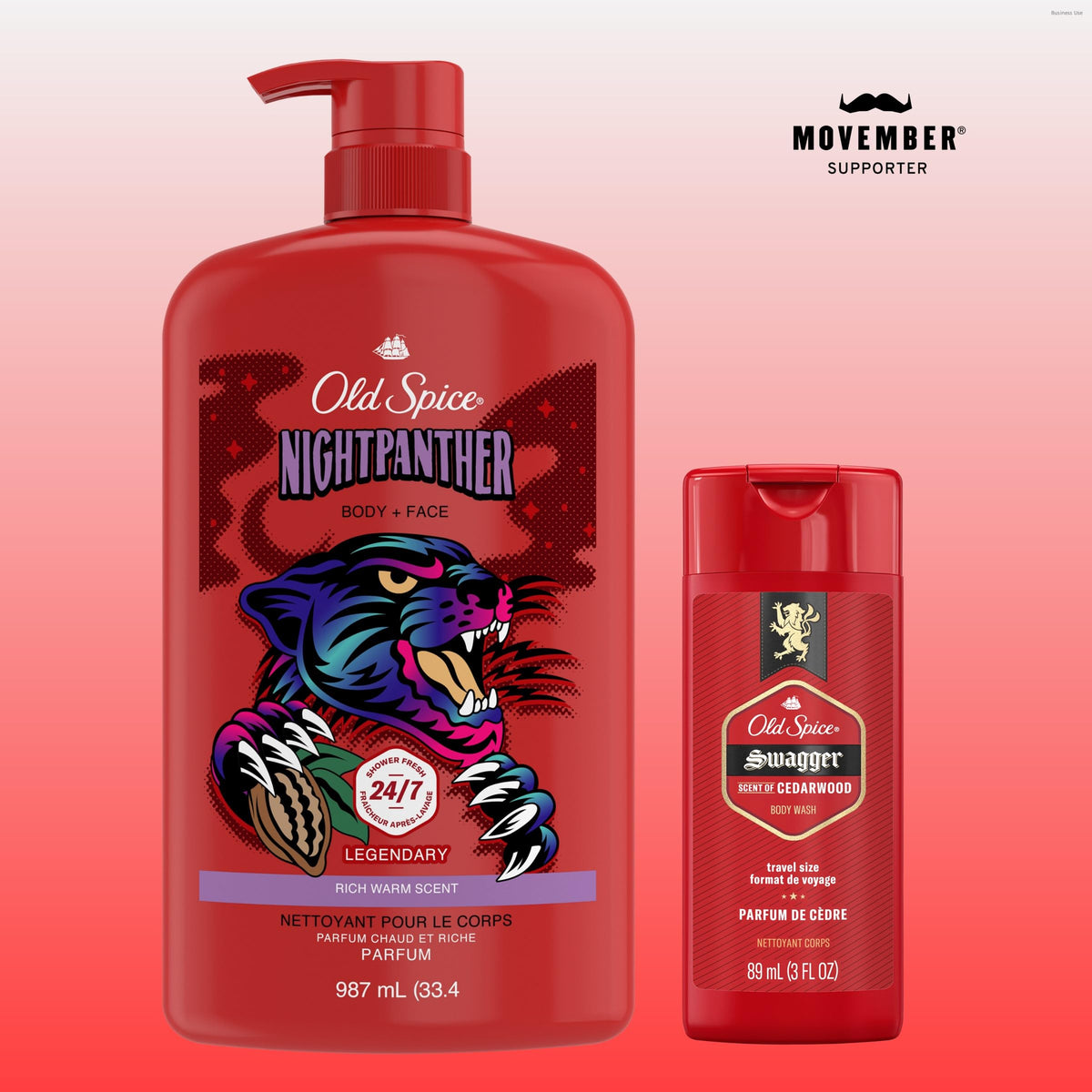 Old Spice NightPanther pump and cap detail for easy dispensing and secure storage