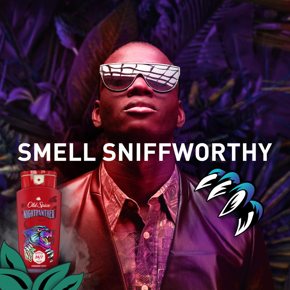 Old Spice NightPanther on shower shelf lifestyle displaying everyday convenience