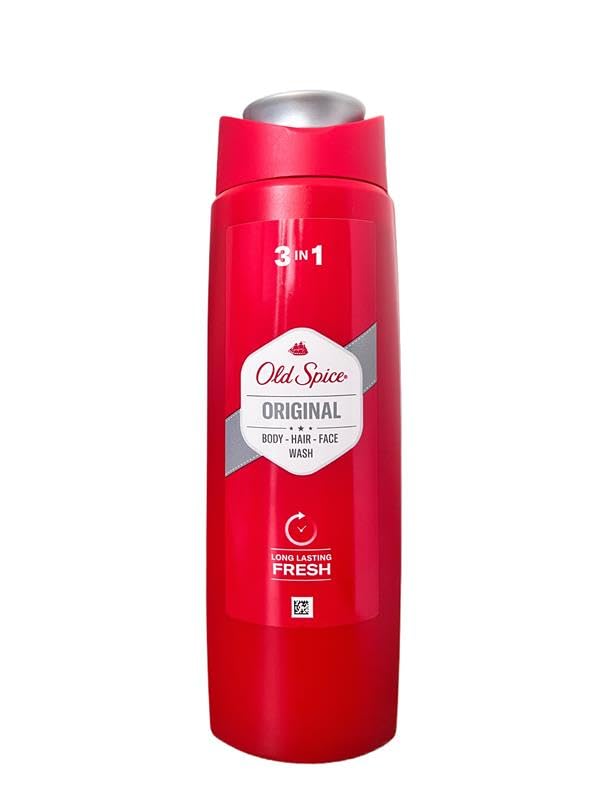 Old Spice front packaging showing 250ml bottle and recognizable logo for reliable scent