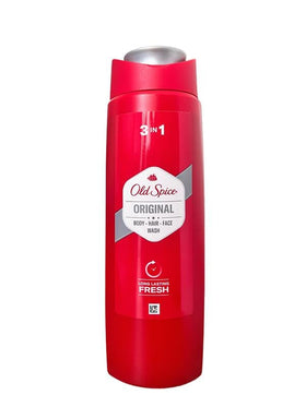 Old Spice front packaging showing 250ml bottle and recognizable logo for reliable scent