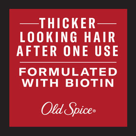 Old Spice pomade on fingers being applied, demonstrates easy application and immediate grip