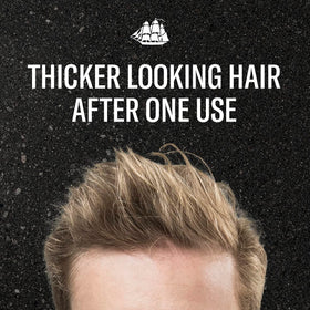 Old Spice pomade open jar texture highlighting biotin infusion for thickening and styling