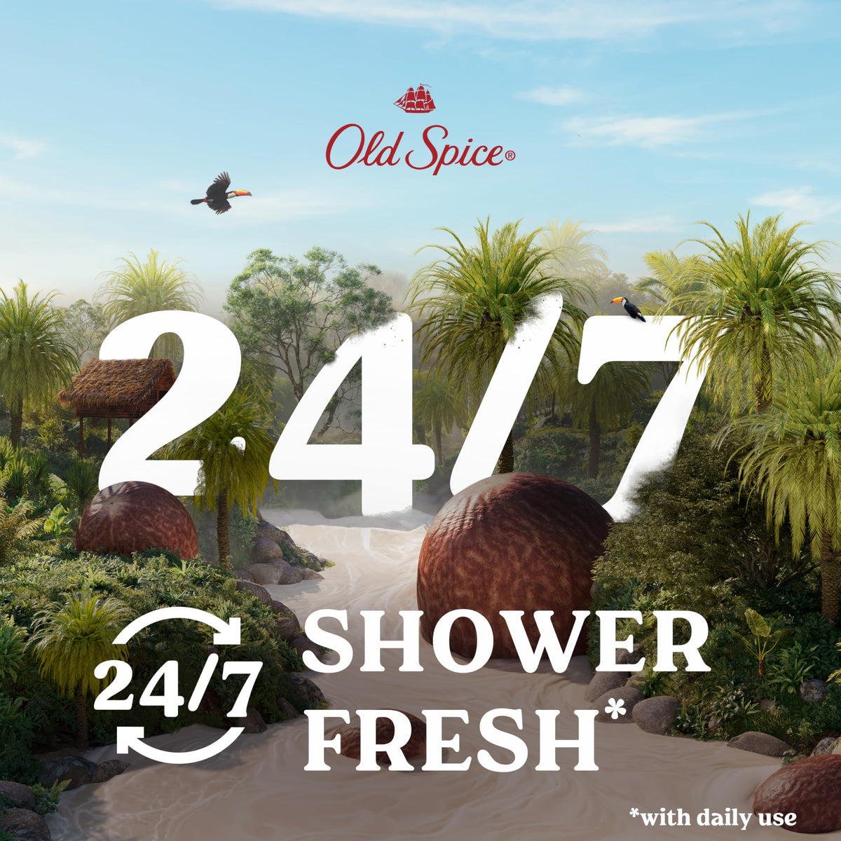 Old Spice pour texture closeup showing thick wash for hydration