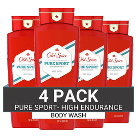 Old Spice bottle front packaging showing Pure Sport scent and clear labeling for confidence